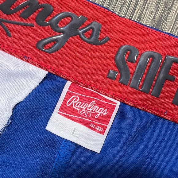 Rawlings Launch Series Fastpitch Softball Pants Pockets Stretch Blue Girls Large - Picture 4 of 6